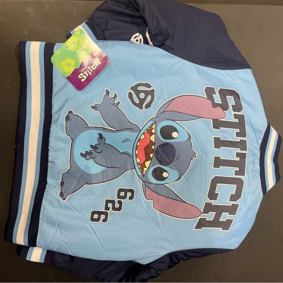 Stitch Kids Navy and Light Blue Hoodie - Picture 2 of 2